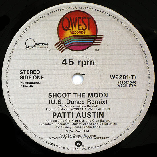Patti Austin : Shoot The Moon (U.S. Dance Remix) (12", Gen)