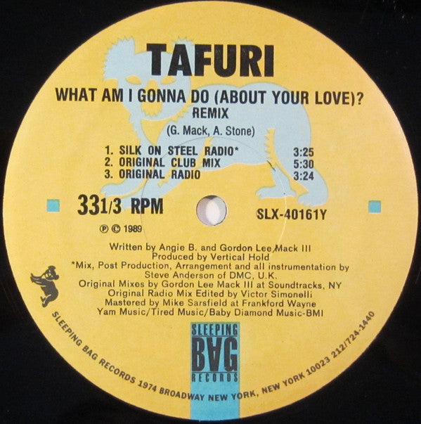 Tafuri : What Am I Gonna Do (About Your Love)? (Remix) (12")