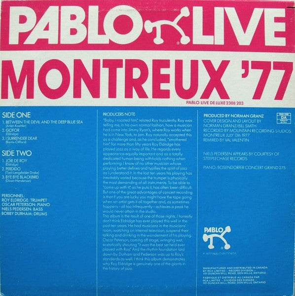 Roy Eldridge 4 : Montreux '77 (LP, Album)