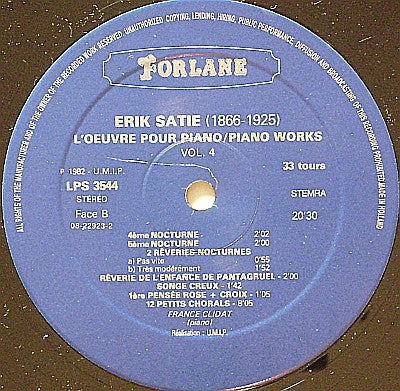 Erik Satie, France Clidat : Piano Works Vol. II (2xLP)