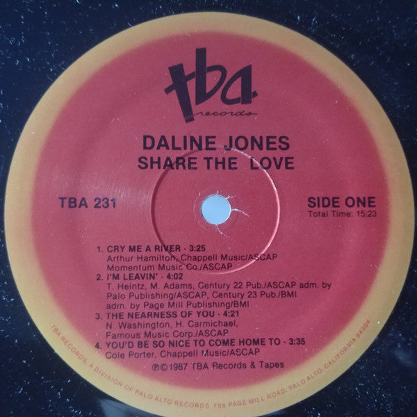 Daline Jones : Share The Love (LP, Album)