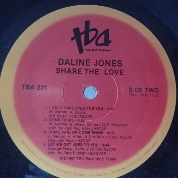 Daline Jones : Share The Love (LP, Album)