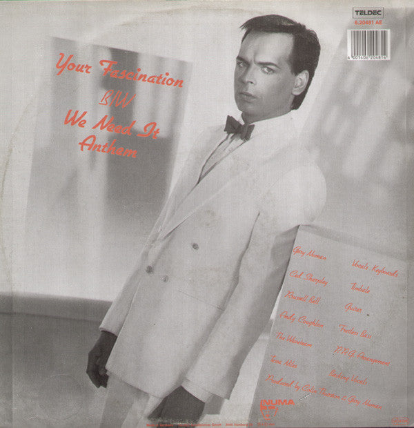 Gary Numan : Your Fascination (12", Maxi, Ora)