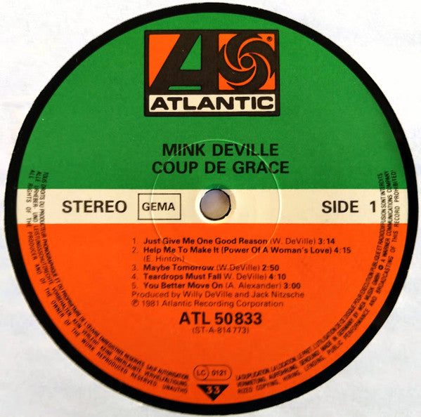 Mink DeVille : Coup De Grâce (LP, Album)