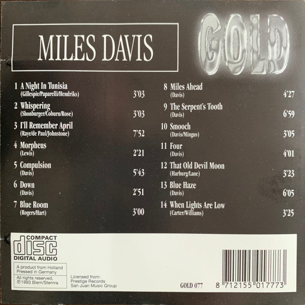 Miles Davis : Gold (CD, Comp)