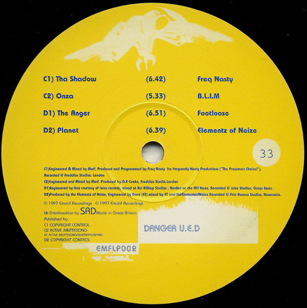 Various : Danger U.E.D - Urban Electronic Disorder (2x12")