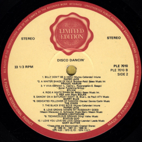 Various : 20 Disco Dancin' Hits (LP, Comp, Ltd, A.R)