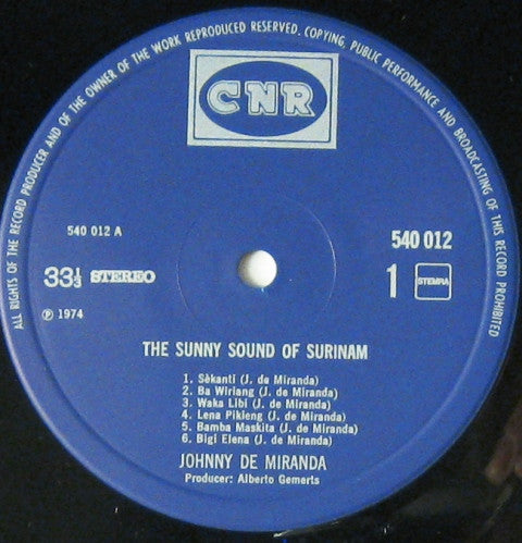 Johnny Miranda : The Sunny Sound Of Surinam (LP, Blu)