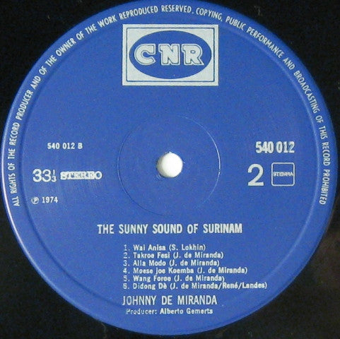 Johnny Miranda : The Sunny Sound Of Surinam (LP, Blu)