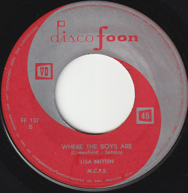 Chet Avery / Lisa Britten : Baby Sittin' Boogie / Where The Boys Are (7", Single, Mono)