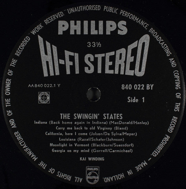 Kai Winding : The Swingin' States (LP, Album)