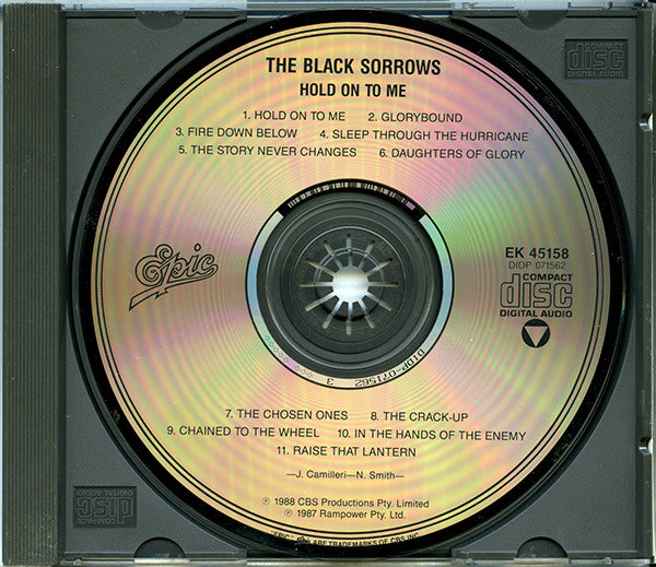 The Black Sorrows : Hold On To Me (CD, Album)