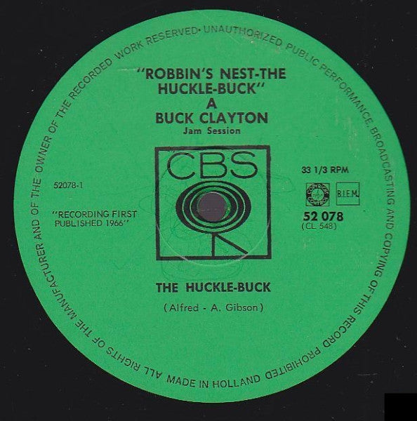 Buck Clayton : "Robbin's Nest - The Huckle-Buck" A Buck Clayton Jam Session (LP, Album, Fli)