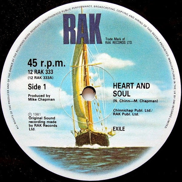 Exile (7) : Heart And Soul / Your Love Is Everything (12")