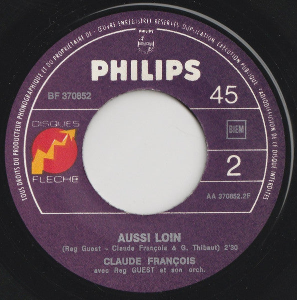 Claude François : Jacques A Dit / Aussi Loin (7", Single)