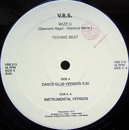 Techno Beat : Wizz U (12")