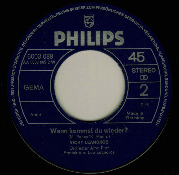 Vicky Leandros : Ich Bin (7", Single)