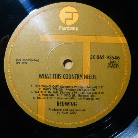 Redwing (2) : What This Country Needs (LP, Album)