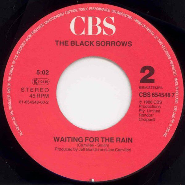 The Black Sorrows : Chained To The Wheel (7", Single)