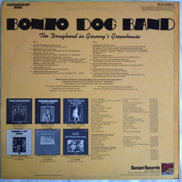 Bonzo Dog Doo-Dah Band : The Doughnut In Granny's Greenhouse (LP, Album, RE)