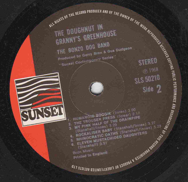 Bonzo Dog Doo-Dah Band : The Doughnut In Granny's Greenhouse (LP, Album, RE)