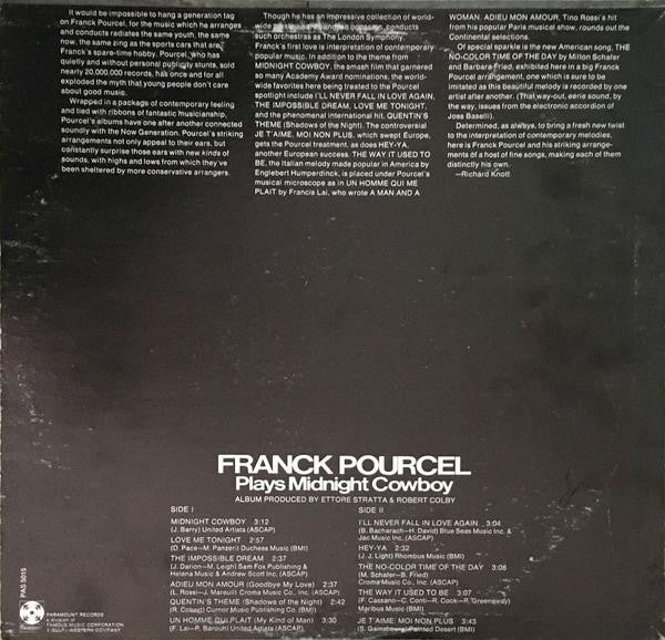 Franck Pourcel : Franck Pourcel Plays Midnight Cowboy (LP, Album)