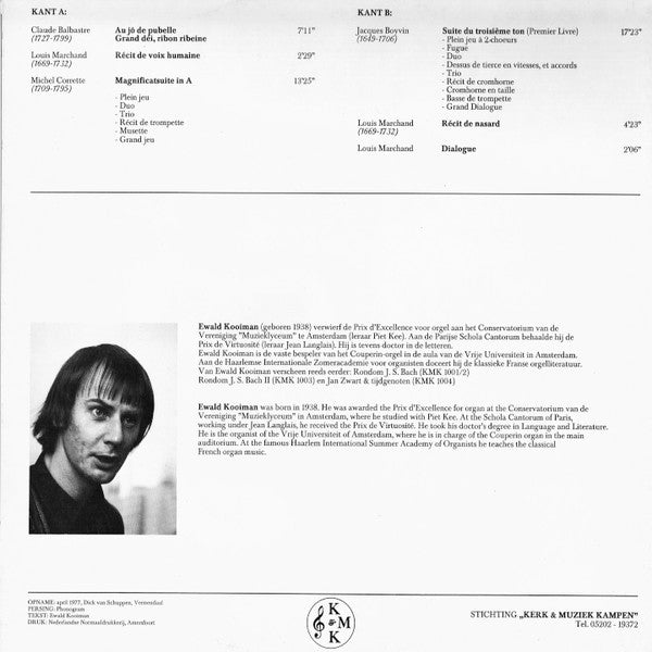 Ewald Kooiman : Ewald Kooiman Bespeelt Het Orgel Van De St.Georges In Sarre-Union (Frankrijk)  (LP)