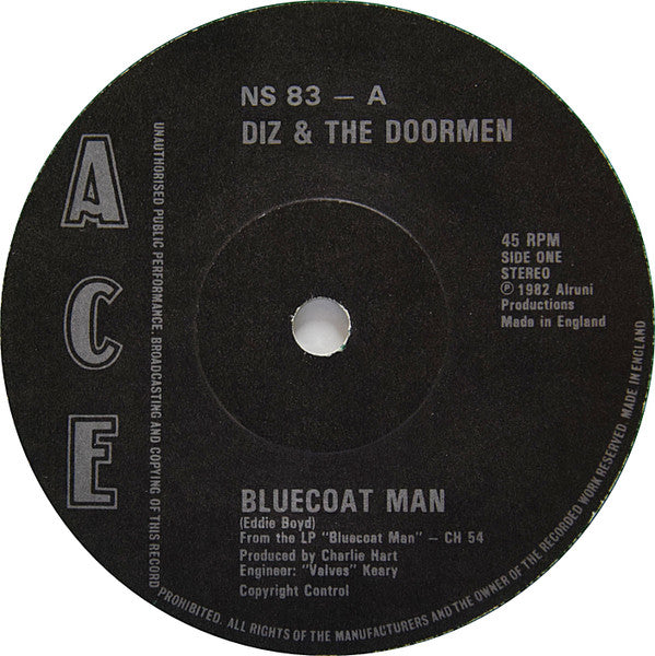 Diz & The Doormen : Bluecoat Man (7", Single, Gre)