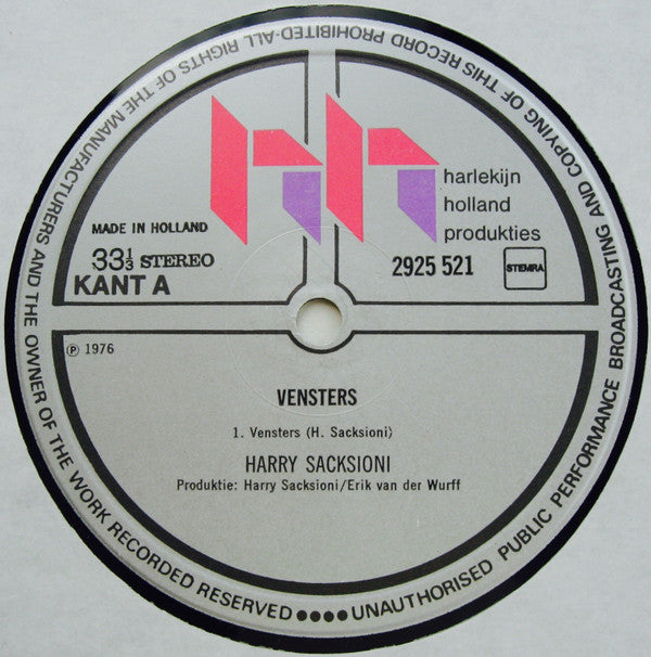 Harry Sacksioni : Vensters (LP, Album)