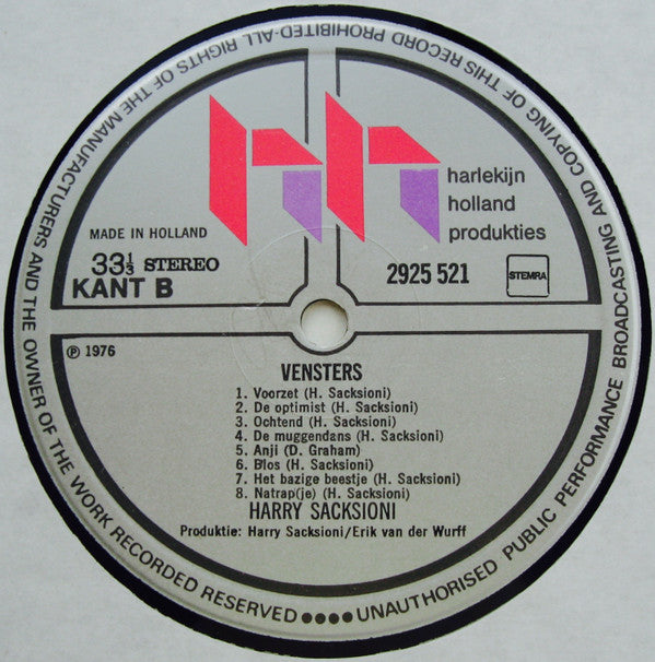 Harry Sacksioni : Vensters (LP, Album)
