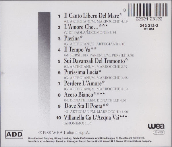 Massimo Ranieri : Perdere L'Amore (CD, Album, RE)