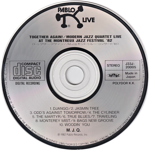 The Modern Jazz Quartet : Together Again! Live At The Montreux Jazz Festival '82 (CD, Album)