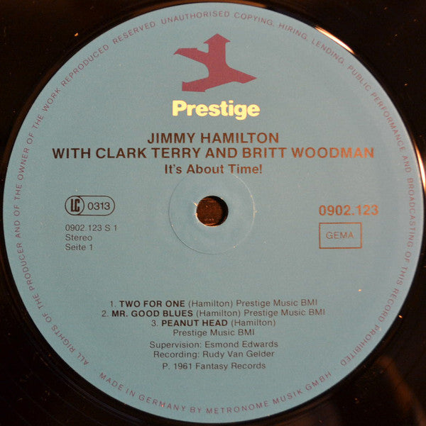 Jimmy Hamilton With Clark Terry And Britt Woodman : It's About Time (LP, Album, RE)