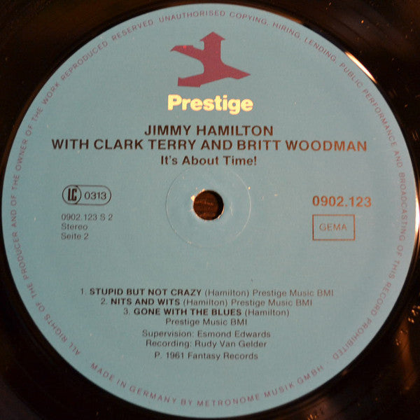 Jimmy Hamilton With Clark Terry And Britt Woodman : It's About Time (LP, Album, RE)