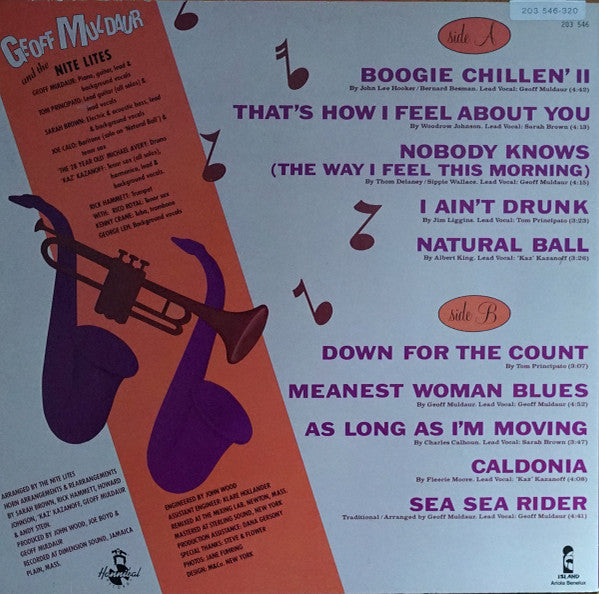 Geoff Muldaur And The Nite Lites : I Ain't Drunk (LP, Album)
