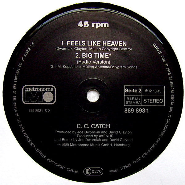 C.C. Catch : Big Time (12", Single)