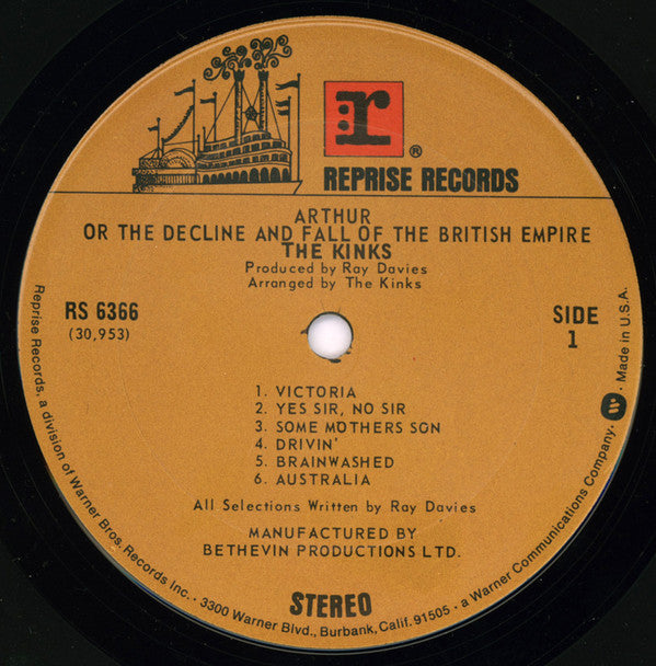 The Kinks : Arthur Or The Decline And Fall Of The British Empire (LP, Album, RP, Gat)