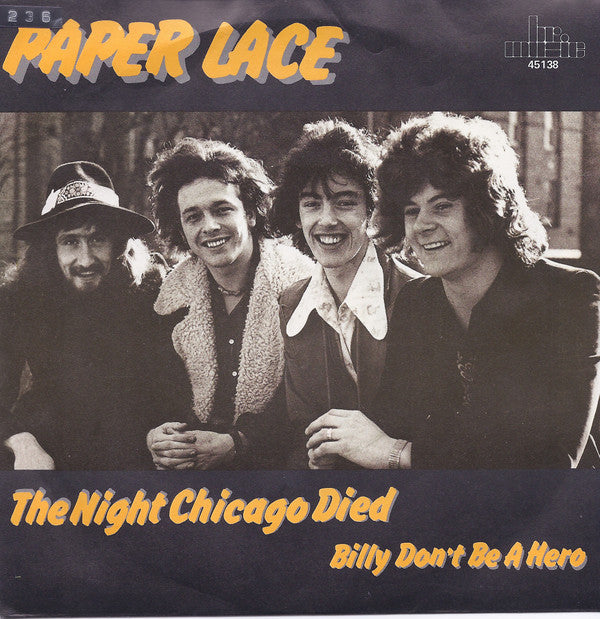 Paper Lace : The Night Chicago Died (7", Single)