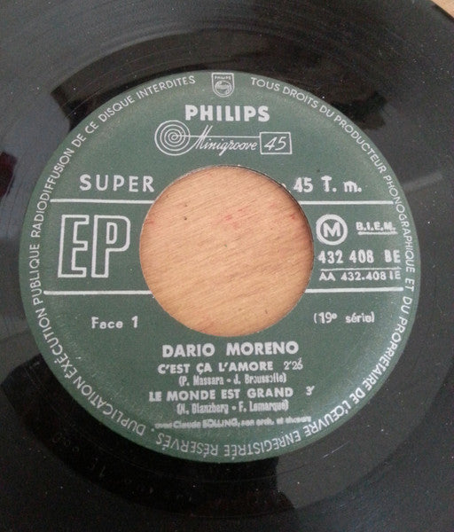 Dario Moreno : C'est Ça L'Amore / Rock A Conga (7", EP)