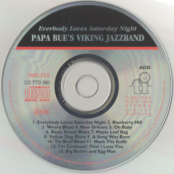 Papa Bue's Viking Jazz Band : Everybody Loves Saturday Night (CD, Comp)