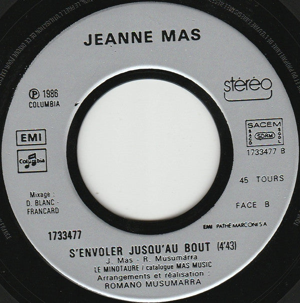 Jeanne Mas : Sauvez Moi (7", Single)