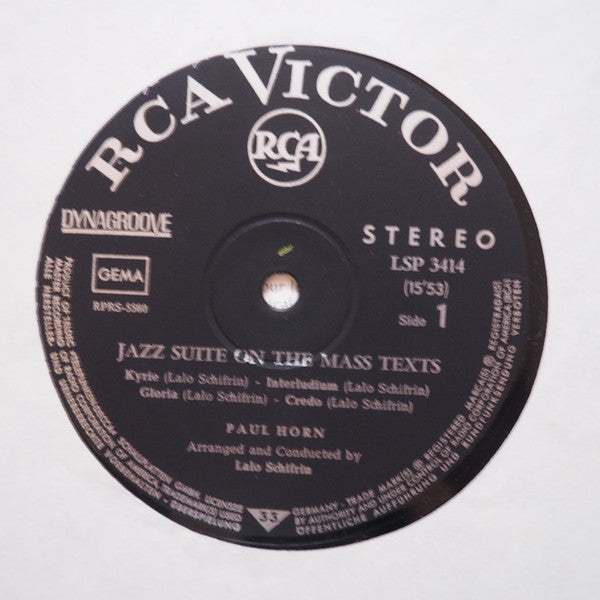 Paul Horn : Jazz Suite On The Mass Texts (LP, Album)