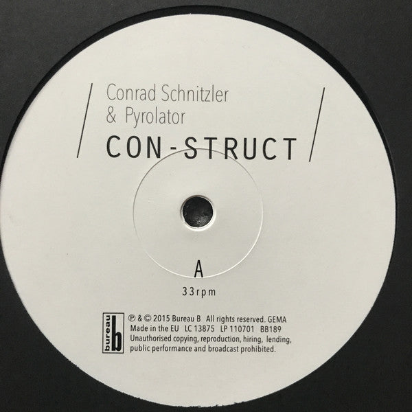Conrad Schnitzler & Pyrolator : ‎Con-Struct (LP + CD + Album)