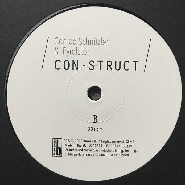 Conrad Schnitzler & Pyrolator : ‎Con-Struct (LP + CD + Album)