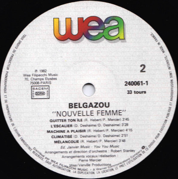 Belgazou : Nouvelle Femme (LP, Album)