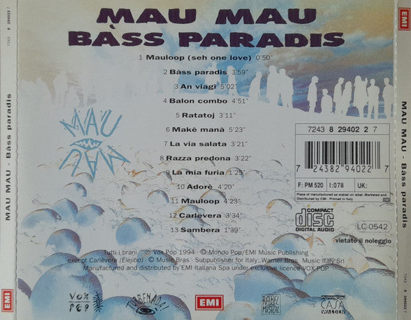 Mau Mau (2) : Bàss Paradis (CD, Album)