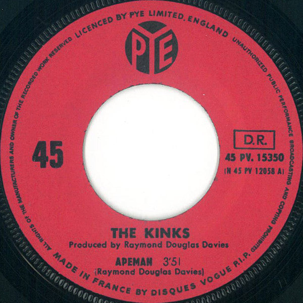 The Kinks : Apeman / Rats (7", Single)