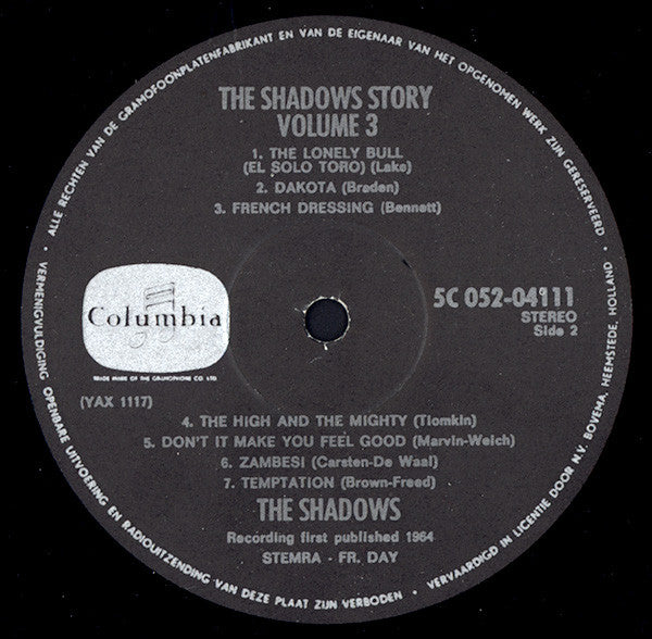 The Shadows : The Shadows' Story Vol. 3 (Dance With The Shadows) (LP, Album, RE)