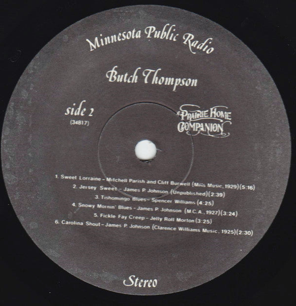 Butch Thompson : Prairie Home Companion (LP, Album)