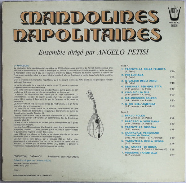 Angelo Petisi : Mandolines Napolitaines  (LP)